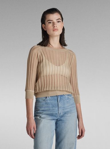 Pointelle Knitted Top